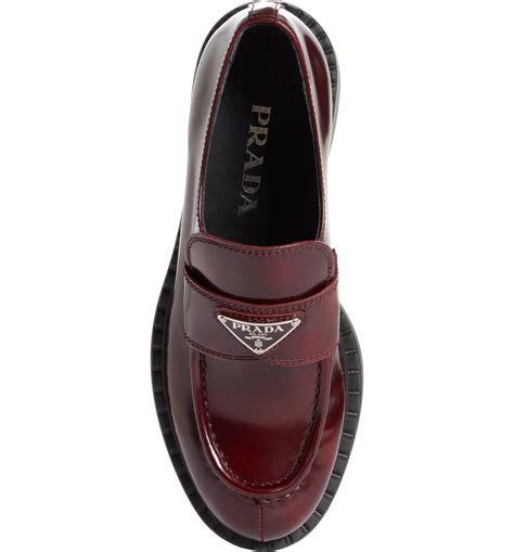 prada creeper shoes|Prada Triangle Logo Platform Loafer (Women) .